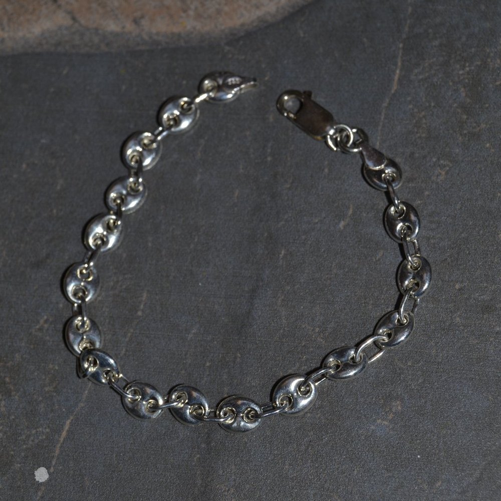 Sterling silver chain bracelet unisex
